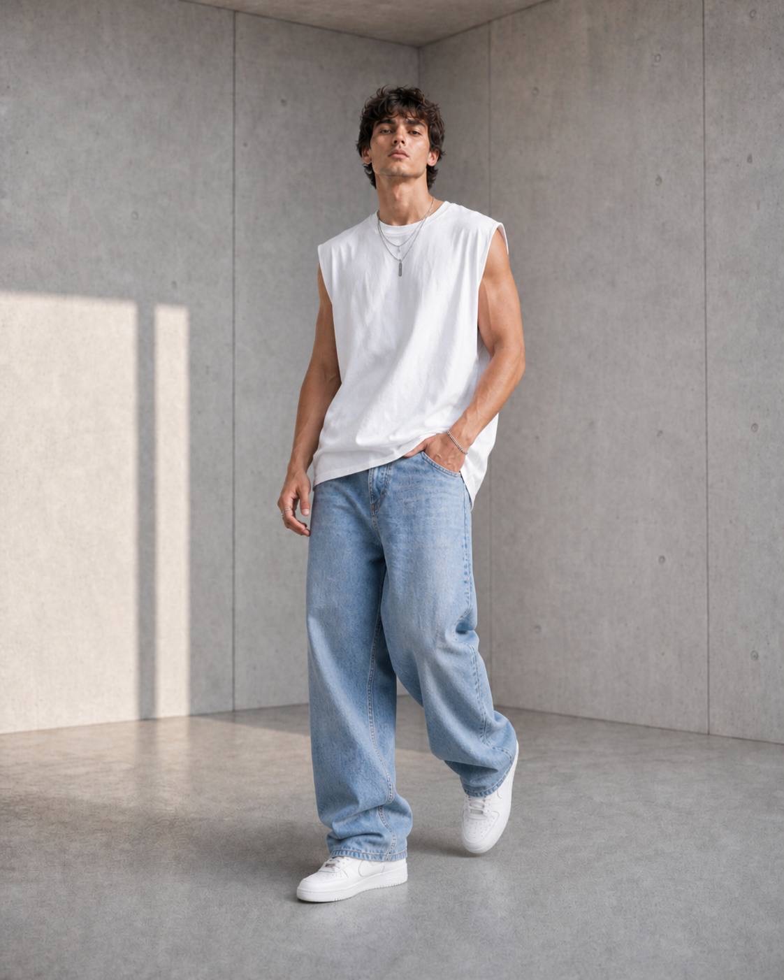 Beyaz 30/2 Oversize Atlet