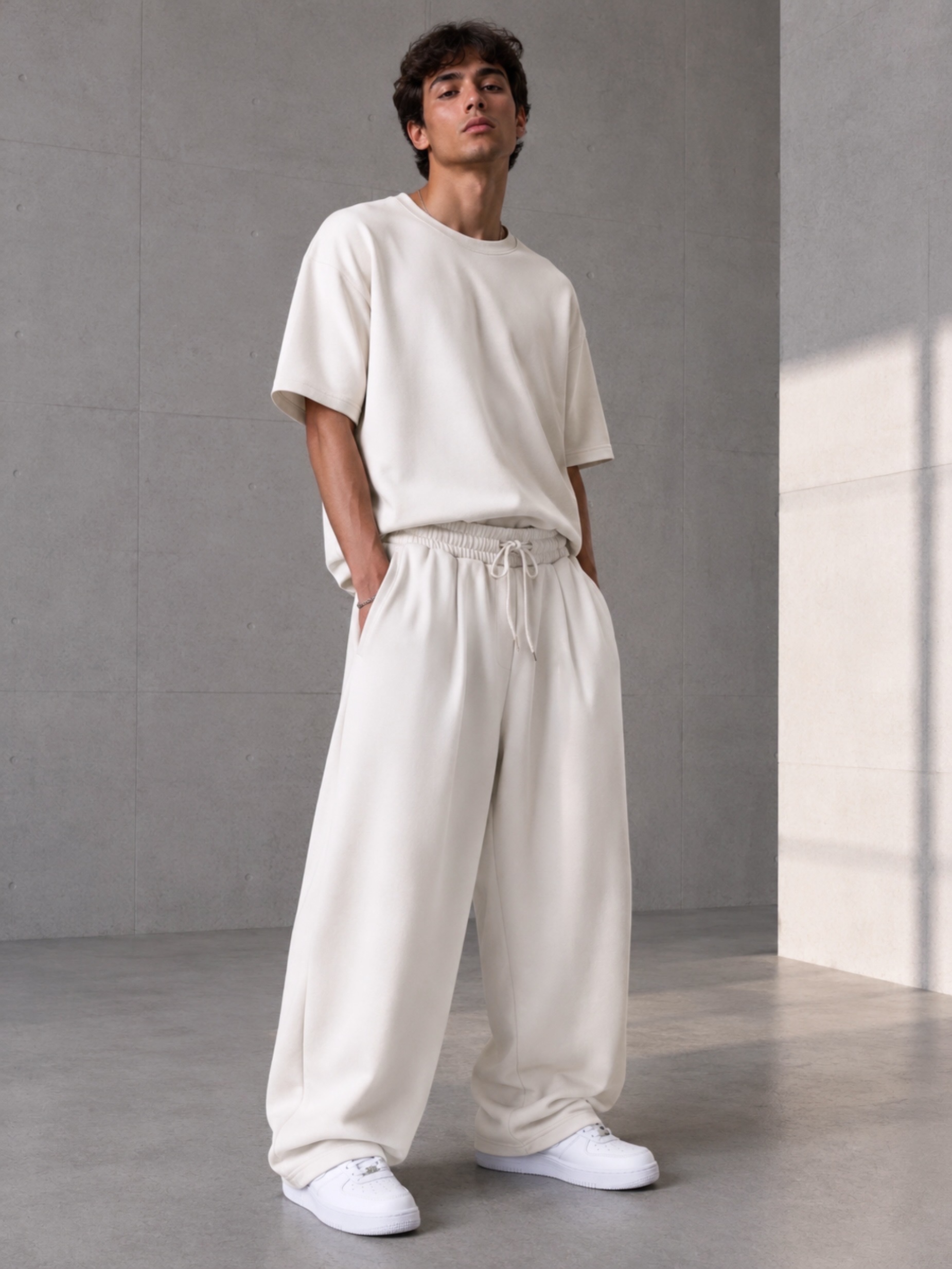 Beyaz Oysho Baggy Pantolon
